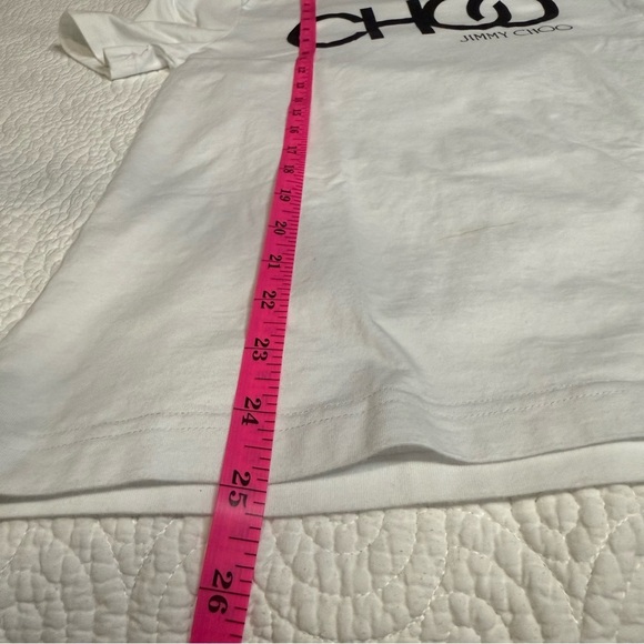 Jimmy Choo White Short Sleeve Tee - Picture 9 of 11